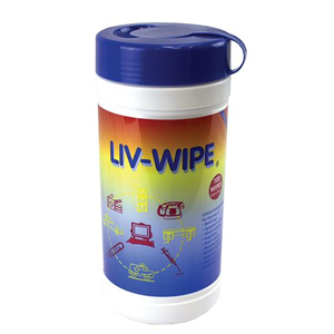 Alcohol Wipes Liv-Wipe Antibacterial,70% Isopropyl ,100/Tub